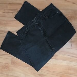 Vintage Y2K Old Navy "the Flirt" Black Jeans Sz 16 Flare Boot